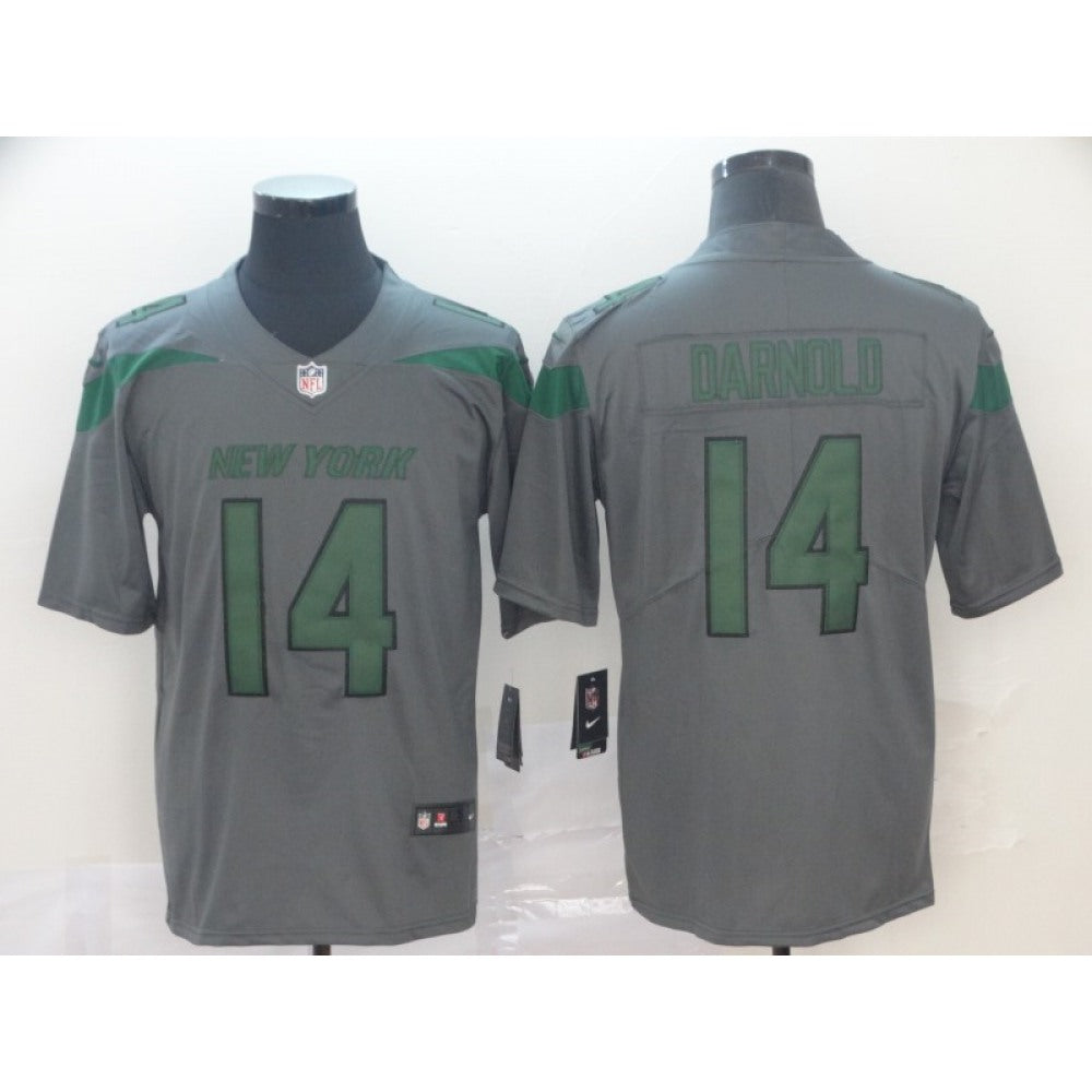 Men's New York Jets #14 Sam Darnold Gray Inverted Legend Stitched NFL Jersey 
