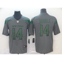 Men's New York Jets #14 Sam Darnold Gray Inverted Legend Stitched NFL Jersey 