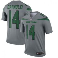 Men's New York Jets #14 Sam Darnold Gray Inverted Legend Jersey 