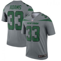 Men's New York Jets #33 Jamal Adams Gray Inverted Legend Jersey 
