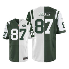 Jets #87 Eric Decker Green/White Men's Stitched NFL Elite Split Jersey 