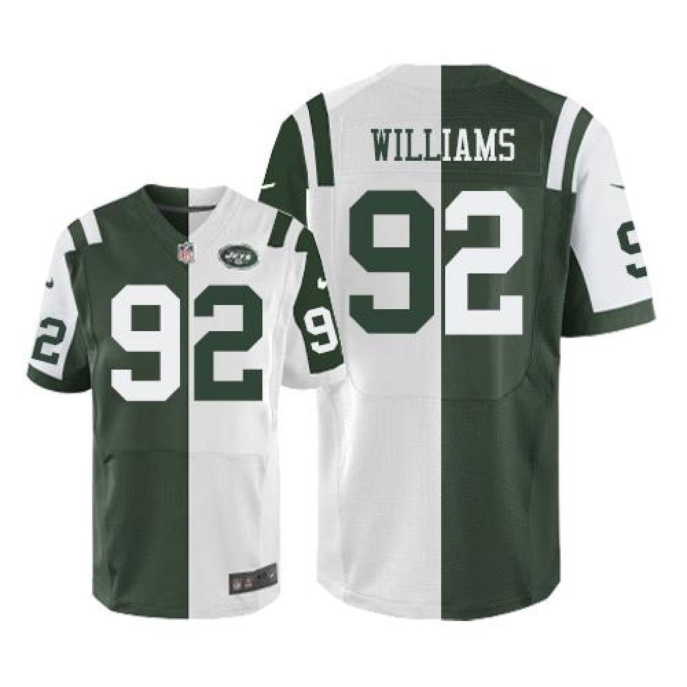 Jets #92 Leonard Williams Green/White Men's Stitched NFL Elite Split Jersey 