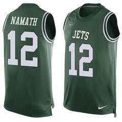 Jets #12 Joe Namath Green Team Color Men's Stitched NFL Limited Tank Top Jersey 
