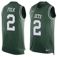 Jets #2 Nick Folk Green Team Color Men's Stitched NFL Limited Tank Top Jersey 