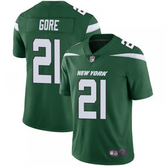 Men's New York Jets #21 Frank Gore Green Vapor Untouchable Limited Stitched Jersey 