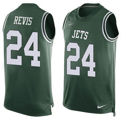 Jets #24 Darrelle Revis Green Team Color Men's Stitched NFL Limited Tank Top Jersey 
