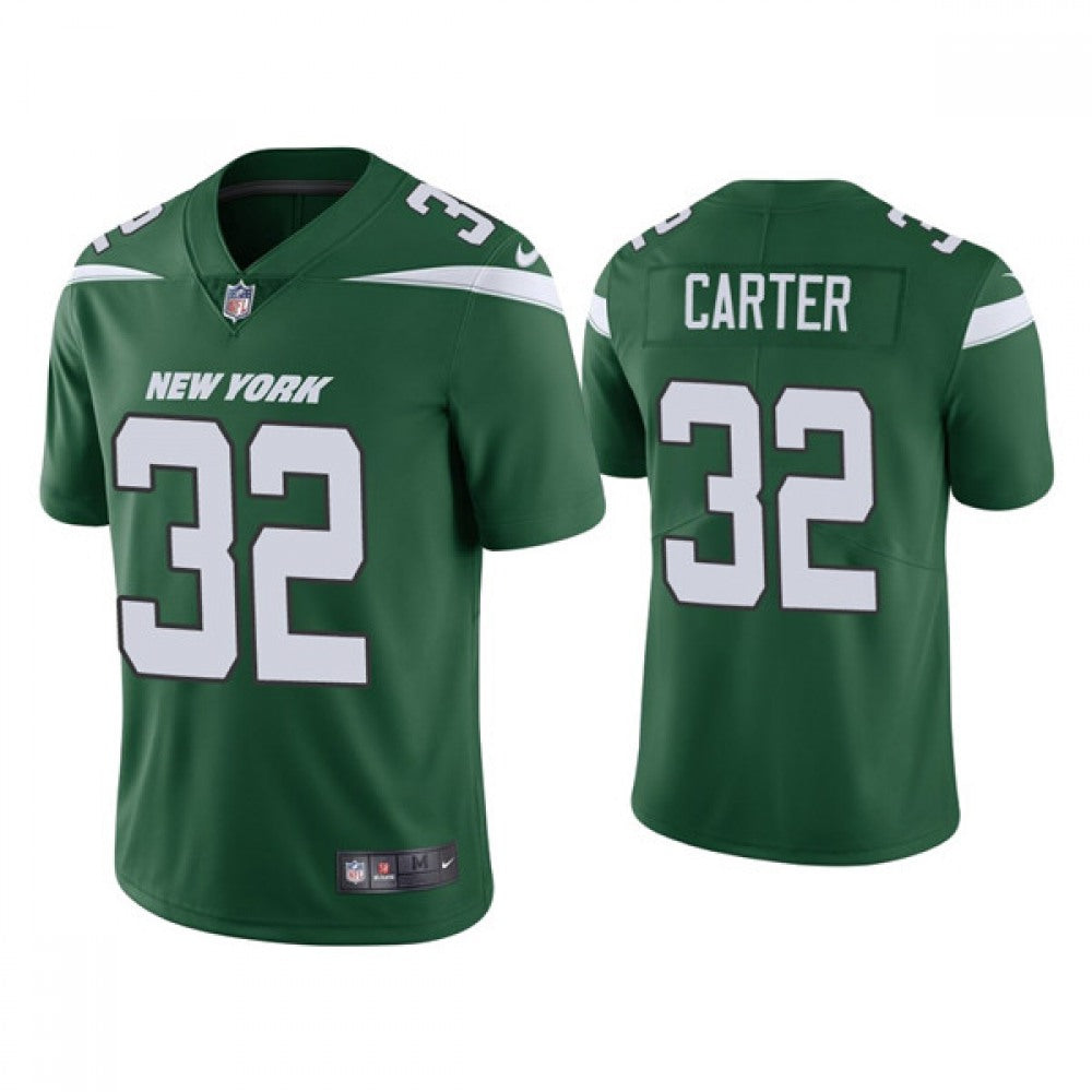 Men's New York Jets #32 Michael Carter 2021 Green Vapor Untouchable Limited Stitched Jersey 