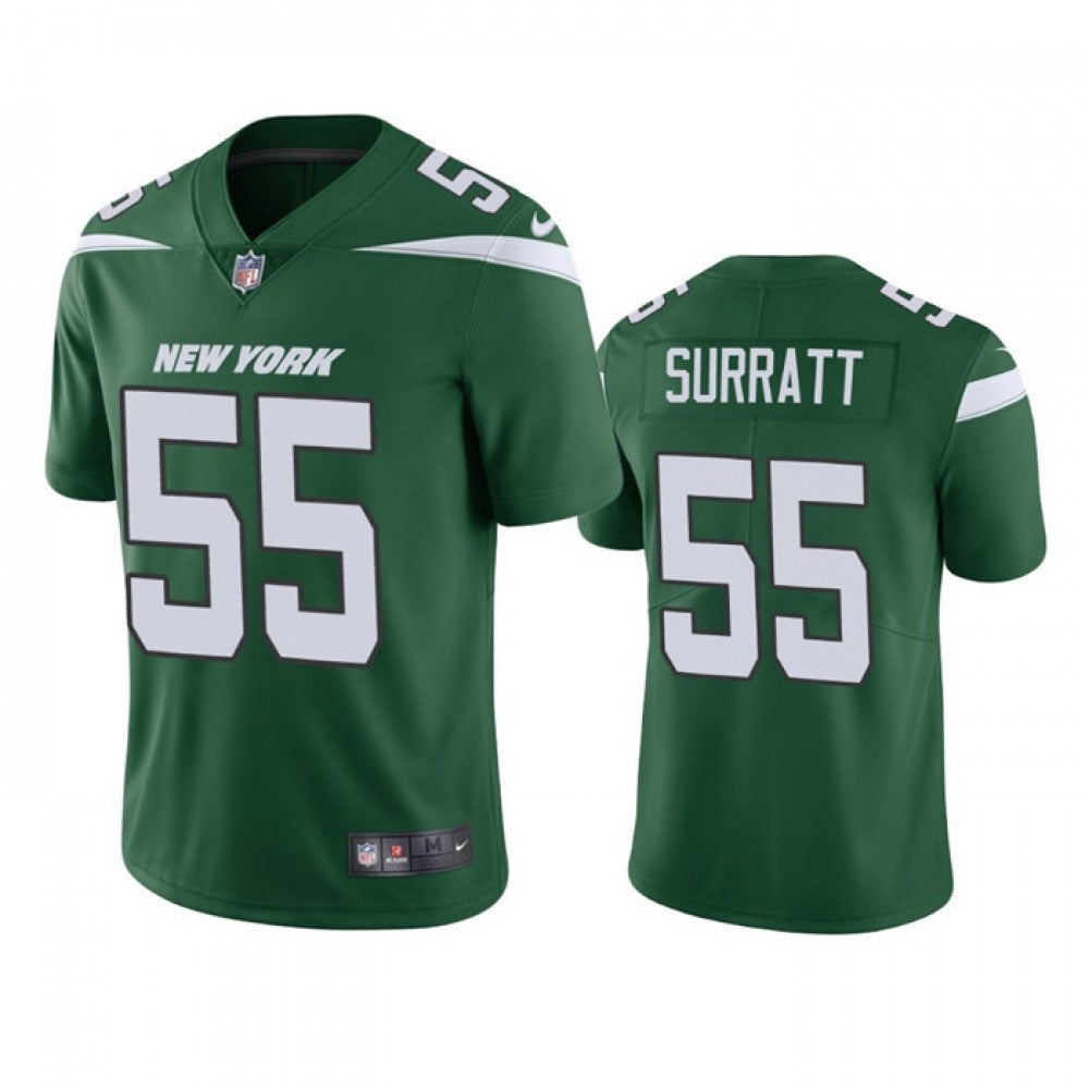 Men's New York Jets #55 Chazz Surratt Green Vapor Untouchable Limited Stitched Jersey 