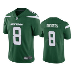 Men's New York Jets #8 Aaron Rodgers Green Vapor Untouchable Limited Stitched Jersey 