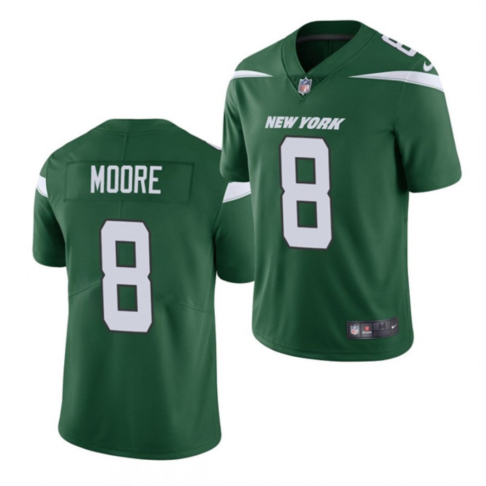 Men's New York Jets #8 Elijah Moore 2021 Green Vapor Untouchable Limited Stitched Jersey 