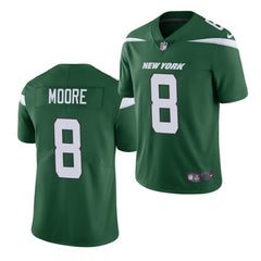 Men's New York Jets #8 Elijah Moore 2021 Green Vapor Untouchable Limited Stitched Jersey 