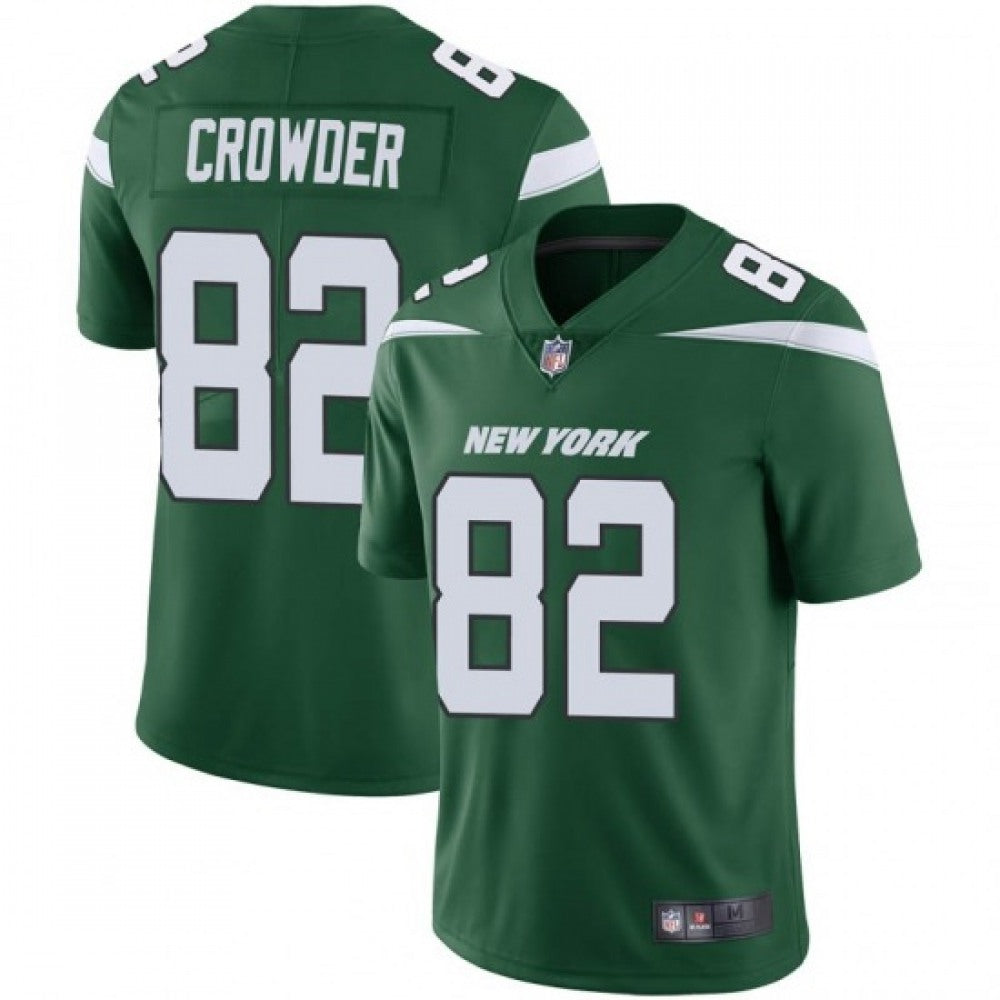 Men's New York Jets #82 Jamison Crowder Green Vapor Untouchable Limited Stitched Jersey 