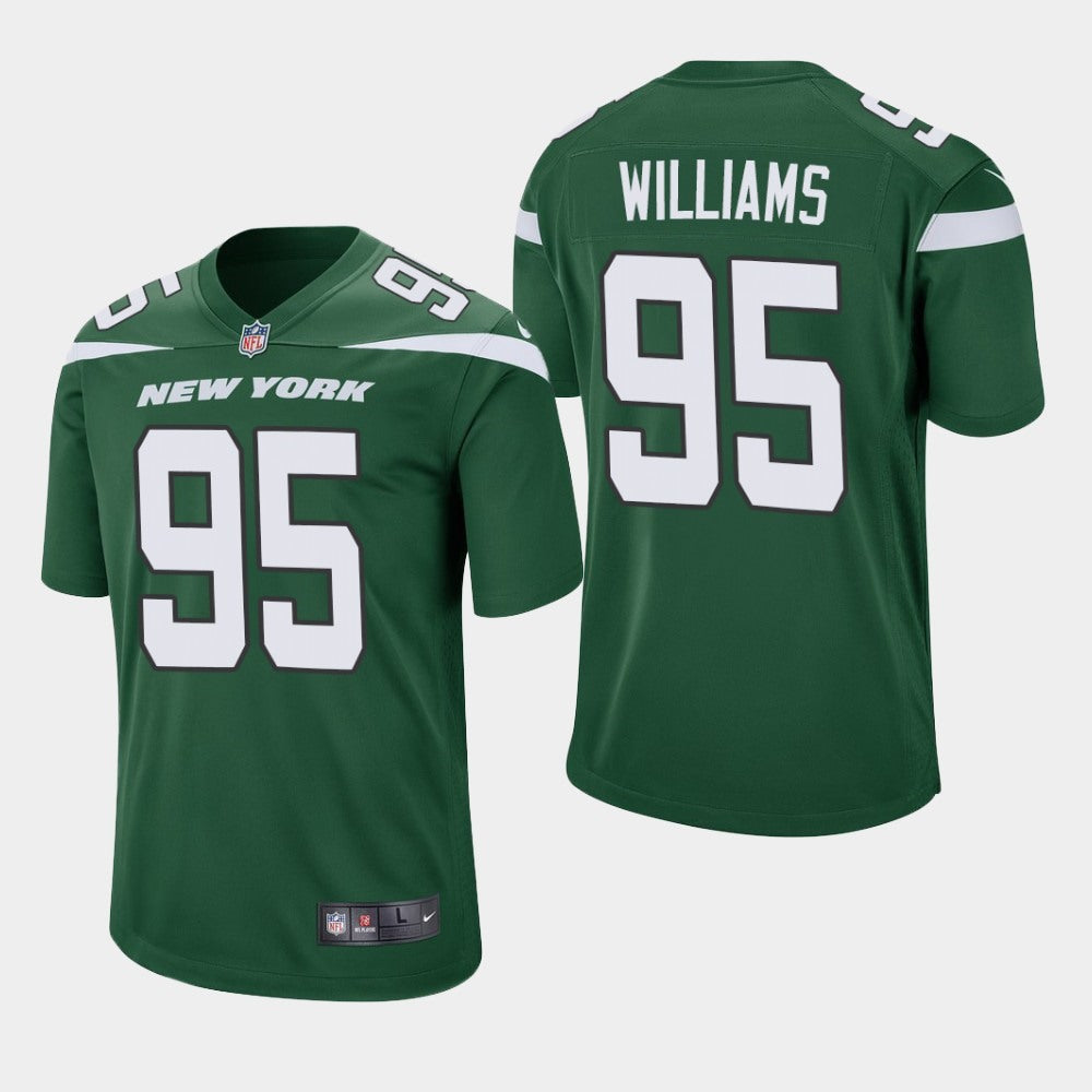 Men's New York Jets #95 Quinnen Williams 2019 Green Vapor Untouchable Limited Stitched NFL Jersey 