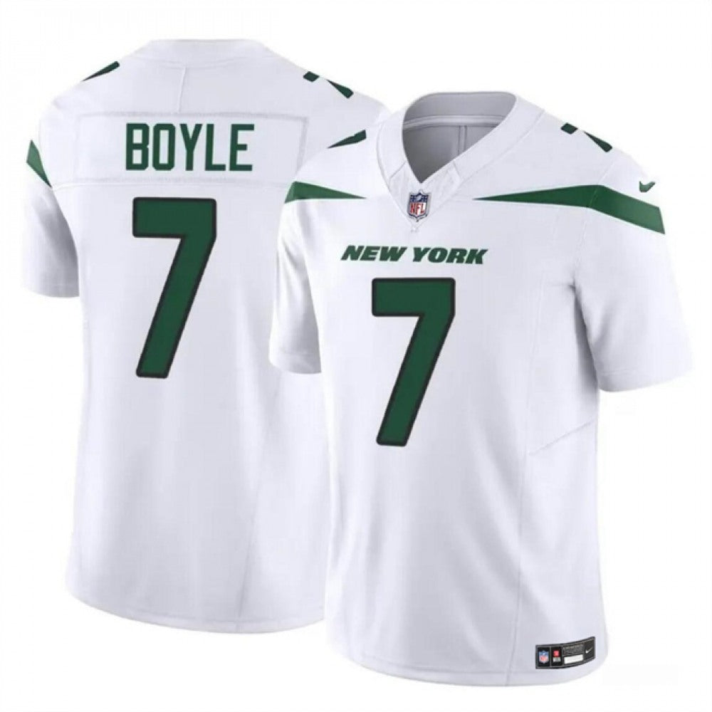 Men's New York Jets #7 Tim Boyle 2023 F.U.S.E. White Vapor Untouchable Limited Stitched Jersey 