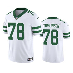Men's New York Jets #78 Laken Tomlinson White 2023 F.U.S.E. Vapor Limited Throwback Stitched Football Jersey 