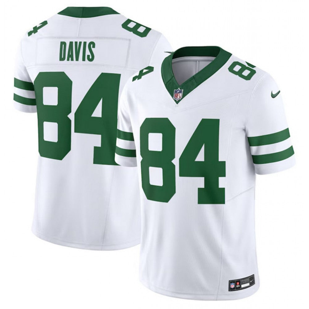 Men's New York Jets #84 Corey Davis White 2023 F.U.S.E. Vapor Limited Throwback Stitched Football Jersey 