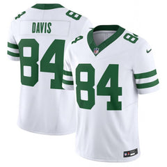 Men's New York Jets #84 Corey Davis White 2023 F.U.S.E. Vapor Limited Throwback Stitched Football Jersey 