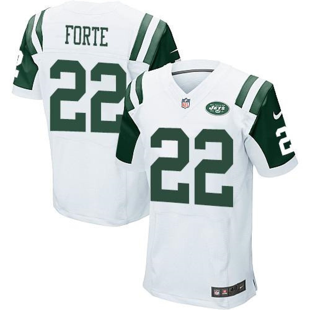 Jets #22 Matt Forte White Men's Stitched NFL Elite Jersey 