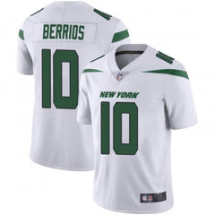 Men's New York Jets #10 Braxton Berrios White Vapor Untouchable Limited Stitched Jersey 