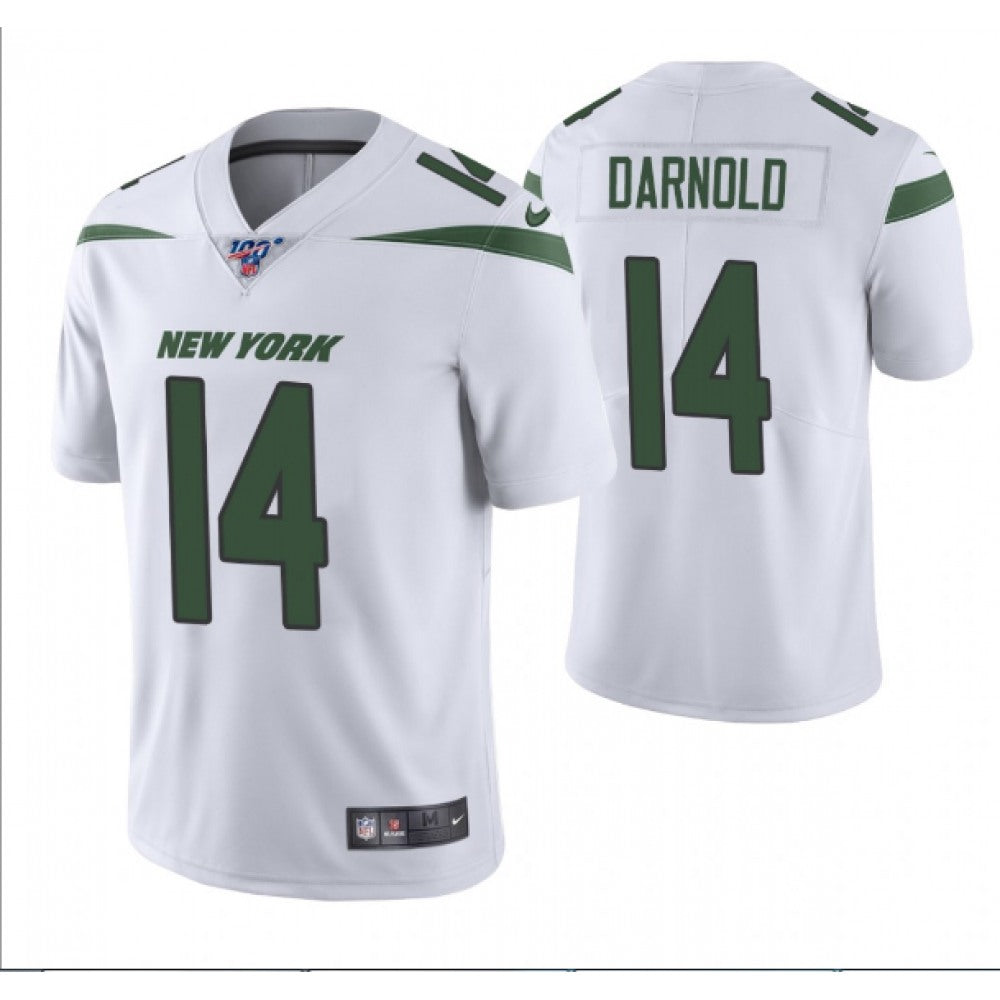 Men's New York Jets #14 Sam Darnold White 2019 100th Season Vapor Untouchable Limited Stitched NFL Jersey 