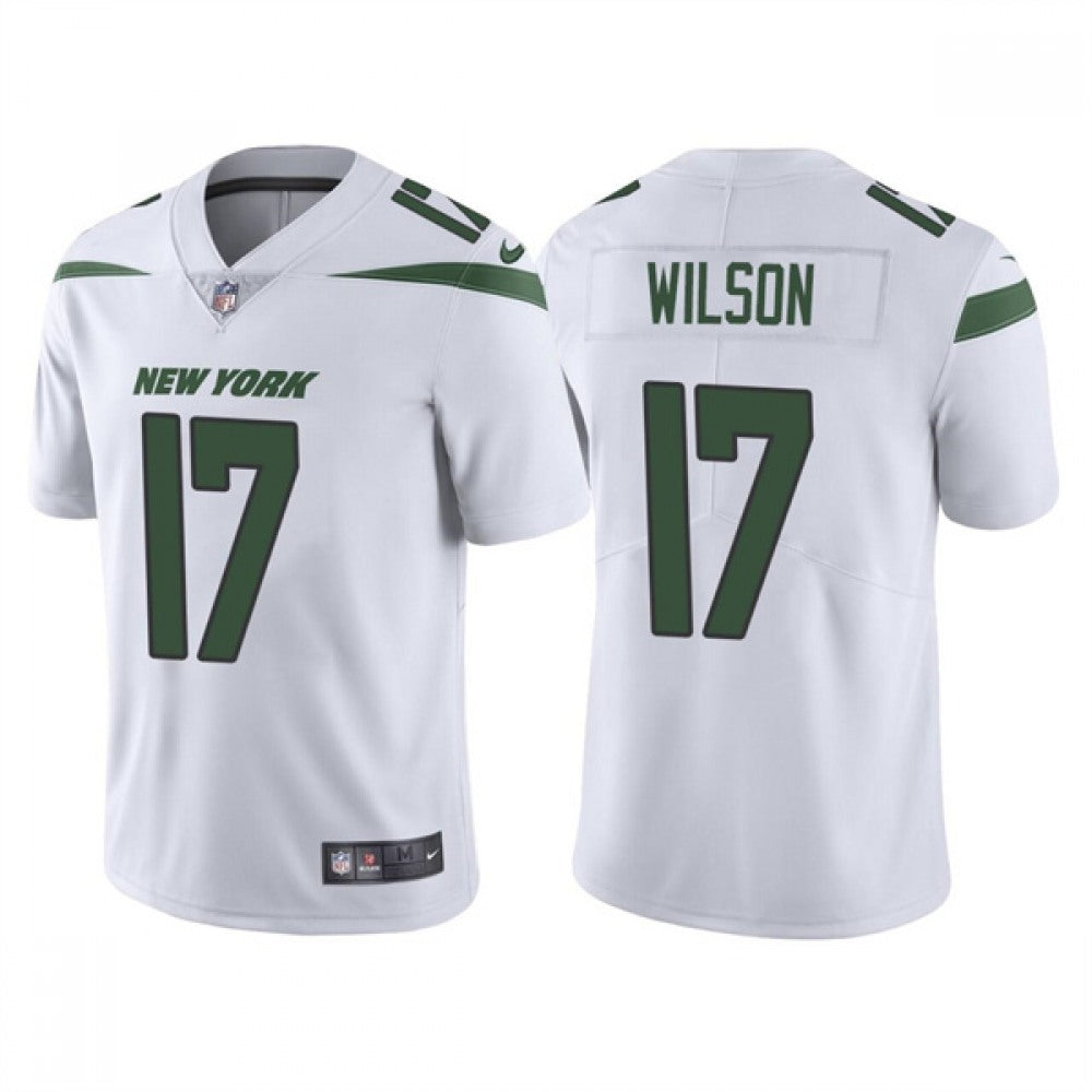 Men's New York Jets #17 Garrett Wilson 2022 White Vapor Untouchable Limited Stitched Jersey 
