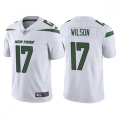 Men's New York Jets #17 Garrett Wilson 2022 White Vapor Untouchable Limited Stitched Jersey 