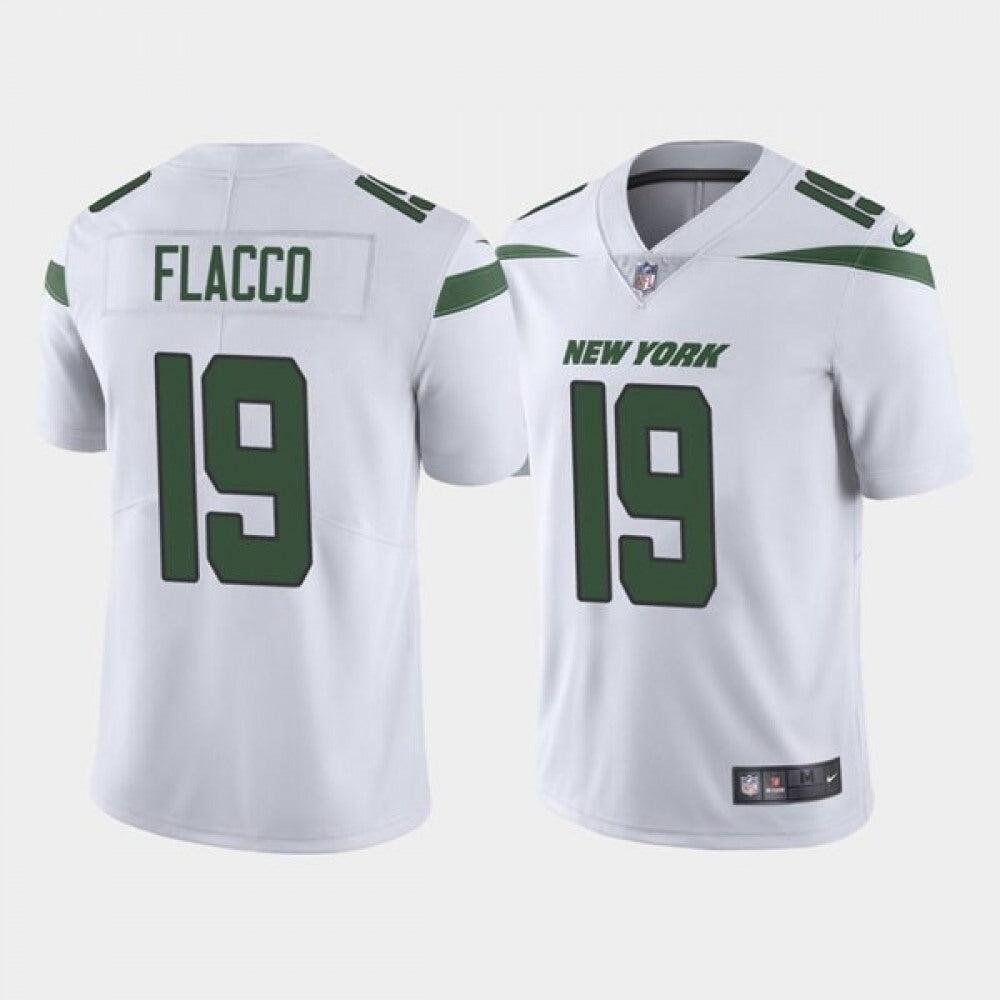 Men's New York Jets #19 Joe Flacco White Vapor Untouchable Limited Stitched Jersey 