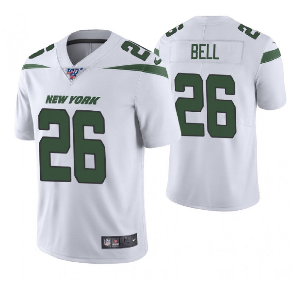 Men's New York Jets #26 Le'Veon Bell White 2019 100th Season Vapor Untouchable Limited Stitched NFL Jersey 