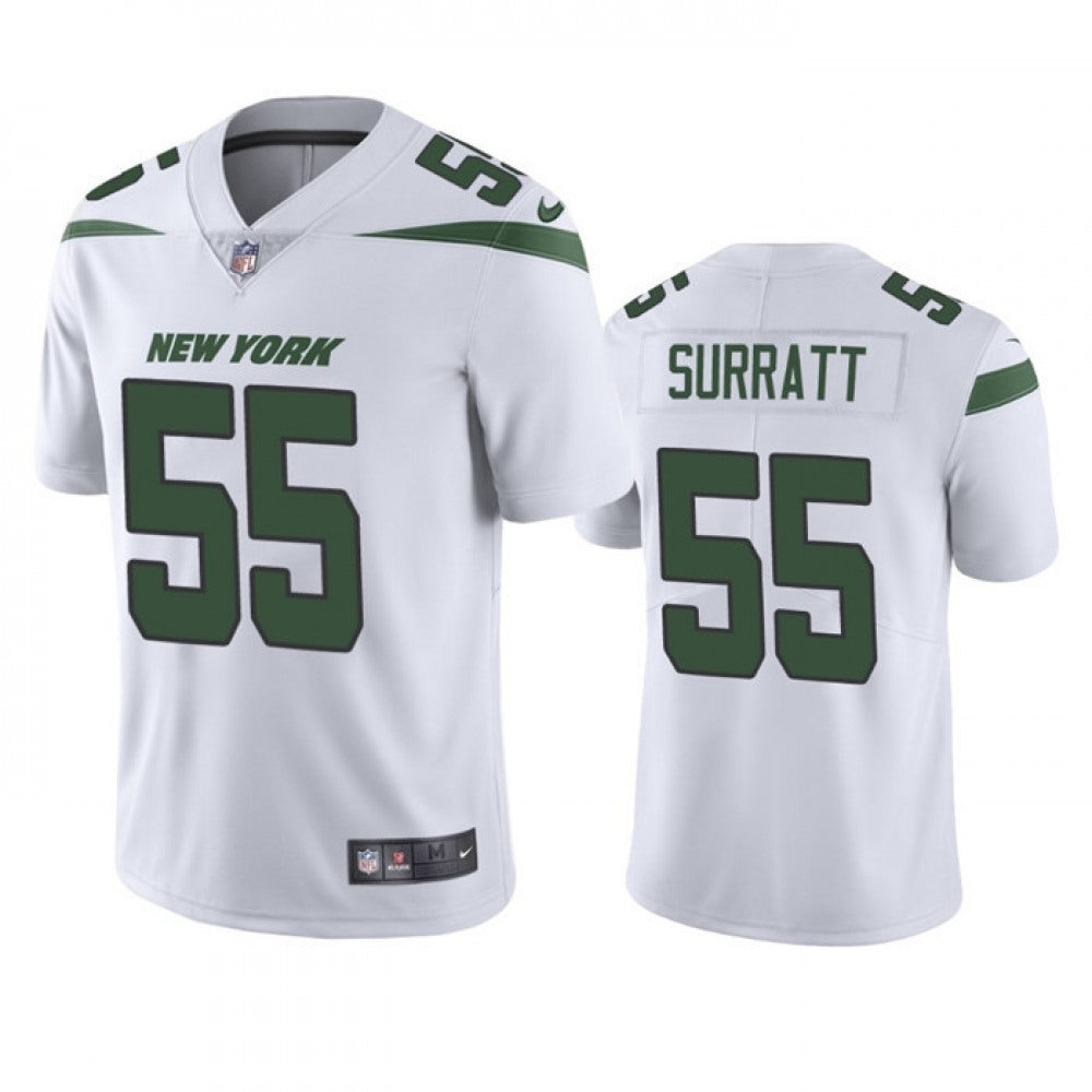 Men's New York Jets #55 Chazz Surratt White Vapor Untouchable Limited Stitched Jersey 
