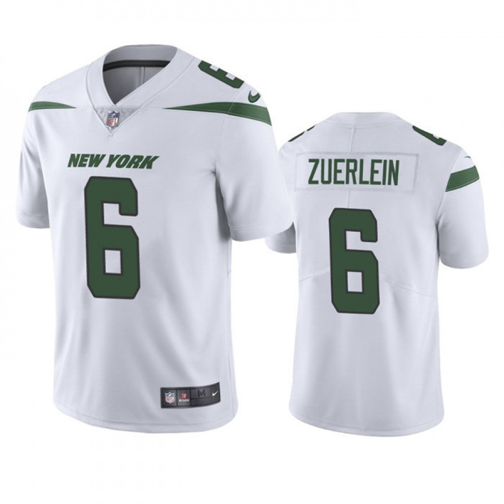 Men's New York Jets #6 Greg Zuerlein White Vapor Untouchable Limited Stitched Jersey 