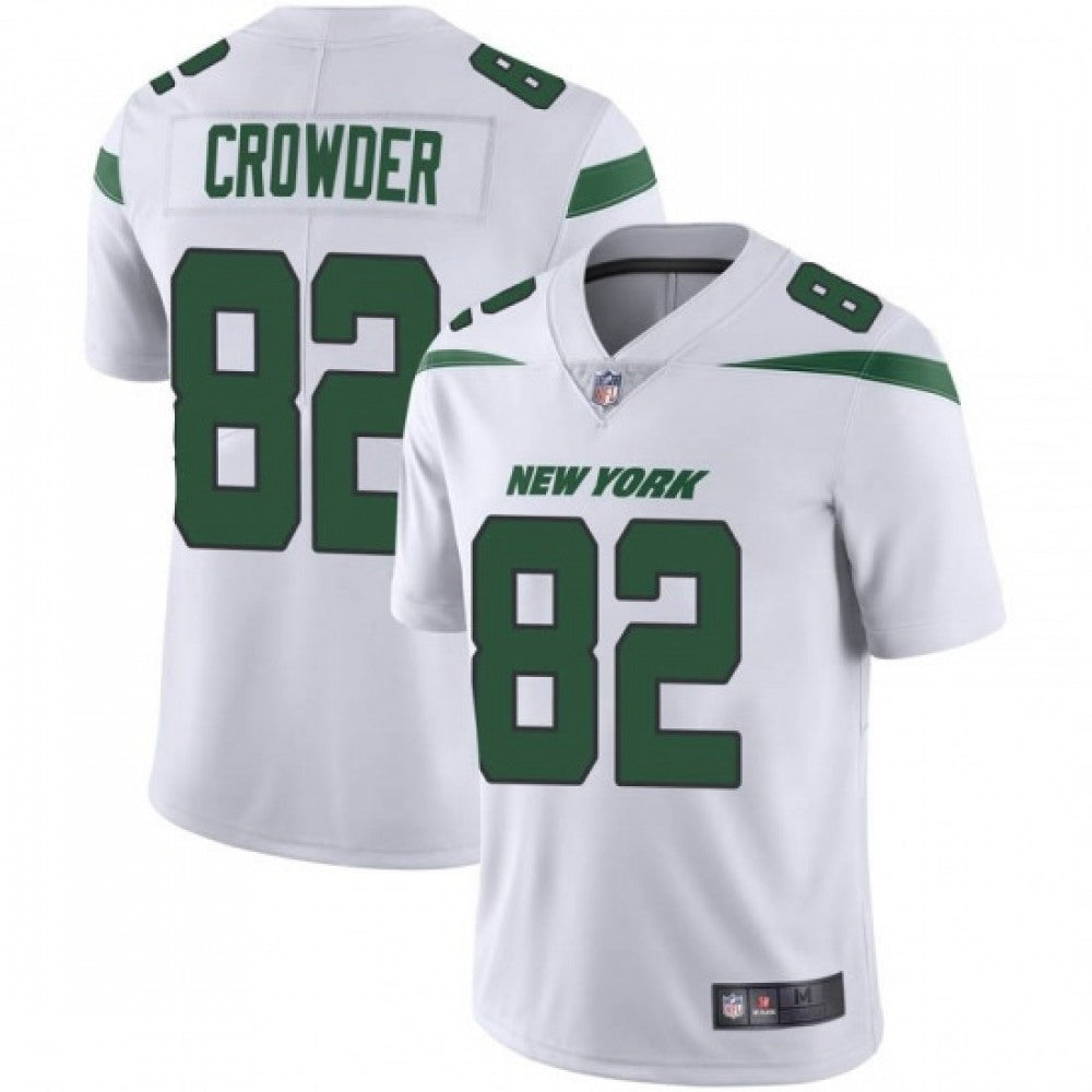 Men's New York Jets #82 Jamison Crowder White Vapor Untouchable Limited Stitched Jersey 
