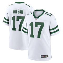 Men's New York Jets #17 Garrett Wilson White Throwback Player Stitched Game Jersey 
