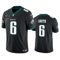 Men's Philadelphia Eagles #6 DeVonta Smith Black 2023 F.U.S.E. With 1-Star C Patch Vapor Untouchable Limited Stitched Football Jersey 