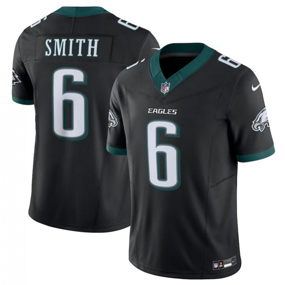 Men's Philadelphia Eagles #6 DeVonta Smith Black 2023 F.U.S.E. Vapor Untouchable Limited Stitched Football Jersey 