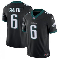 Men's Philadelphia Eagles #6 DeVonta Smith Black 2023 F.U.S.E. Vapor Untouchable Limited Stitched Football Jersey 