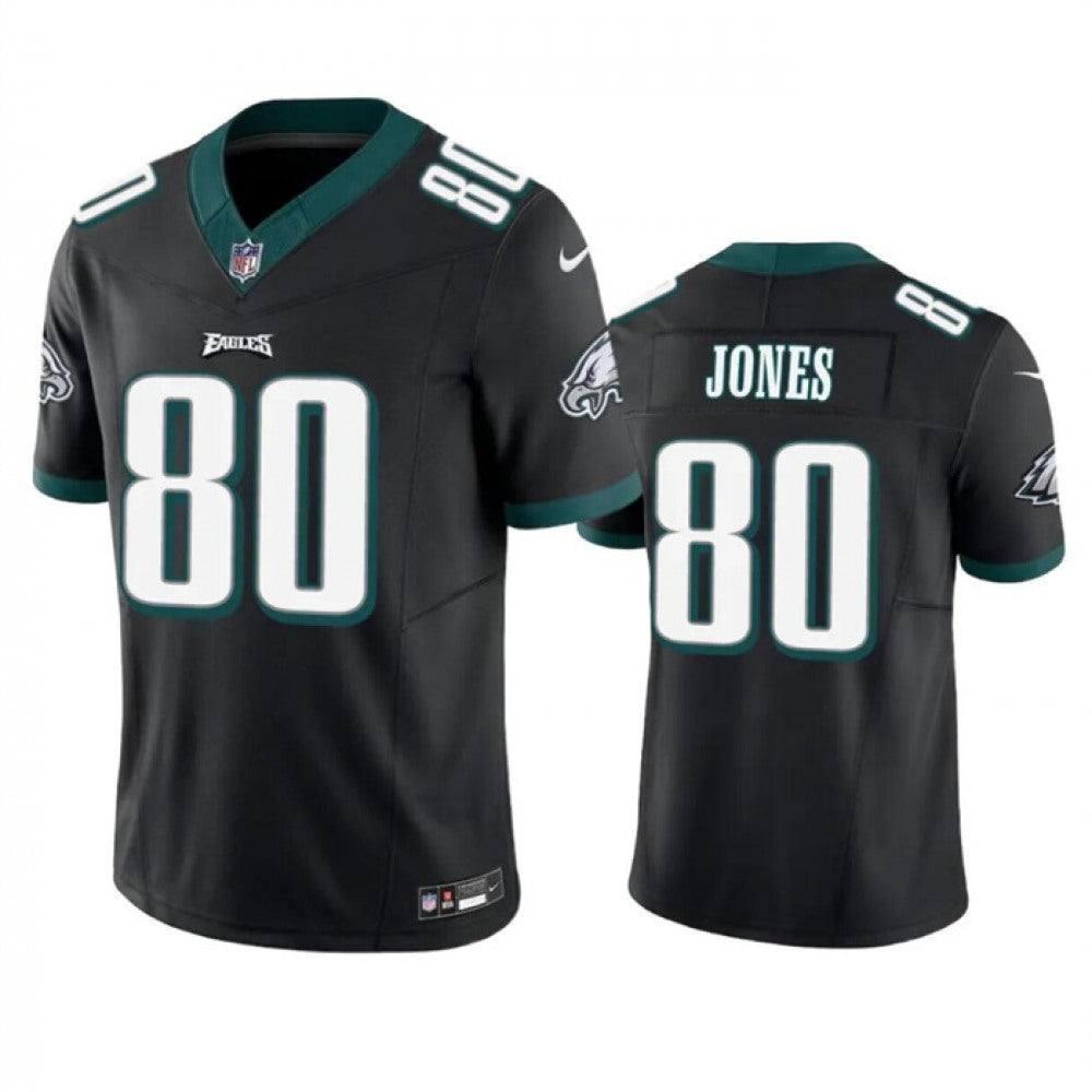 Men's Philadelphia Eagles #80 Julio Jones Black 2023 F.U.S.E. Vapor Untouchable Limited Stitched Football Jersey 