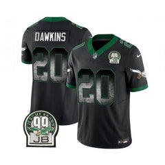 Men's Philadelphia Eagles #20 Brian Dawkins Black 2023 F.U.S.E. Throwback Vapor Untouchable Limited Stitched Football Jersey 