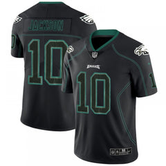 Men's Philadelphia Eagles #10 DeSean Jackson Lights Out Black Color Rush Limited Stitched NFL Jersey 
