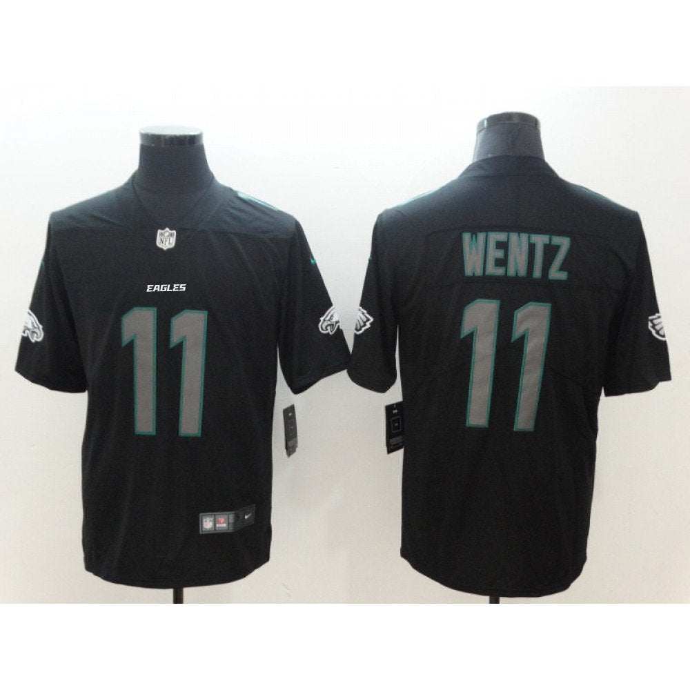 Men's Philadelphia Eagles #11 Carson Wentz Black 2018 Impact Limited Stitched NFL Jersey 