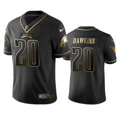 Men's Philadelphia Eagles #20 Brian Dawkins Black 2019 Golden Edition Limited Stitched NFL Jersey 