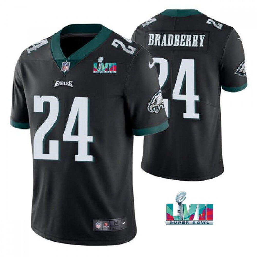 Men's Philadelphia Eagles #24 James Bradberry Black Super Bowl LVII Vapor Untouchable Limited Stitched Jersey 