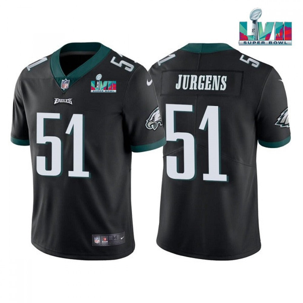 Men's Philadelphia Eagles #51 Cam Jurgens Black Super Bowl LVII Vapor Untouchable Limited Stitched Jersey 