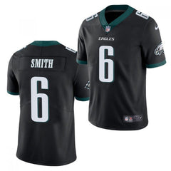 Men's Philadelphia Eagles #6 DeVonta Smith 2021 NFL Draft Black Vapor Untouchable Limited Stitched Jersey 