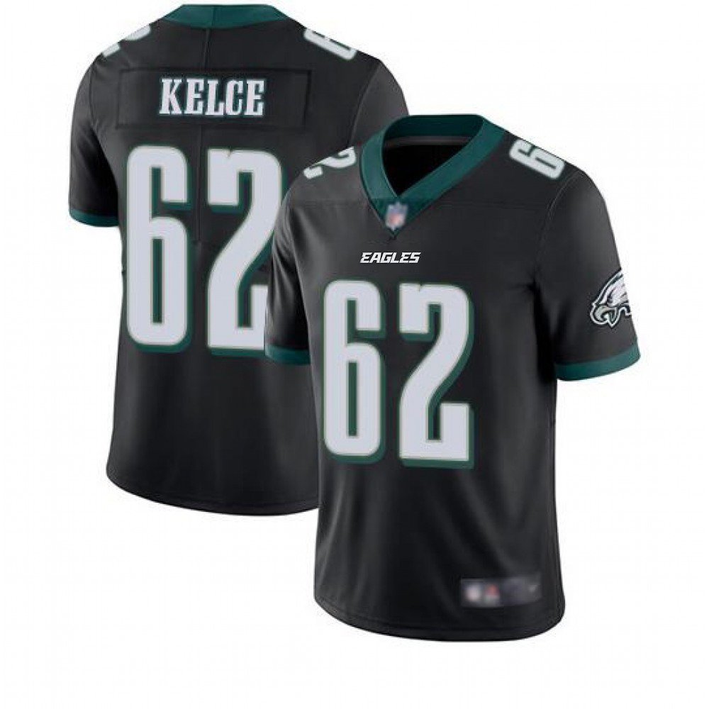Men's Philadelphia Eagles #62 Jason Kelce Black Vapor Untouchable Limited Stitched NFL Jersey 