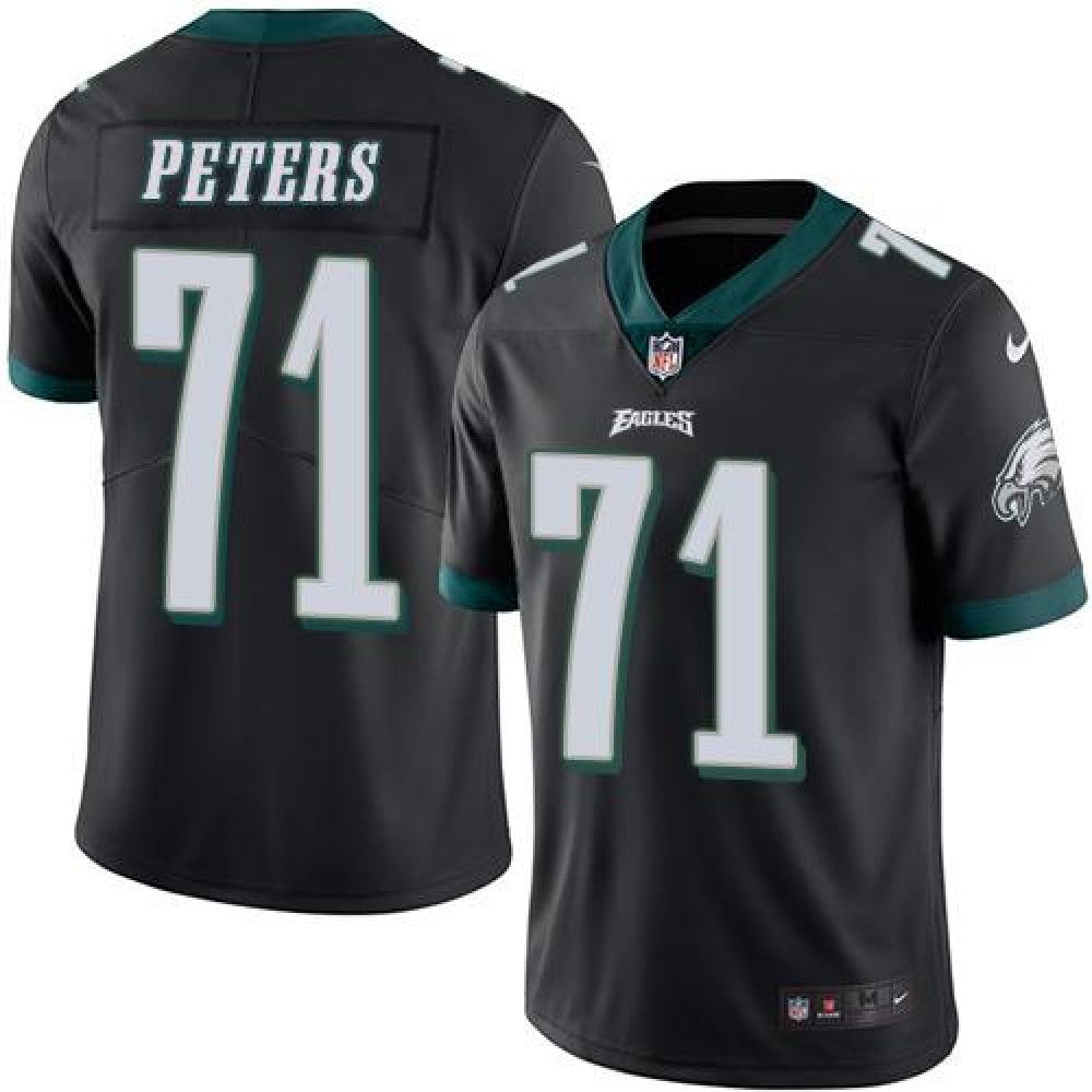 Eagles #71 Jason Peters Black Men's Stitched NFL Limited Rush Jersey 