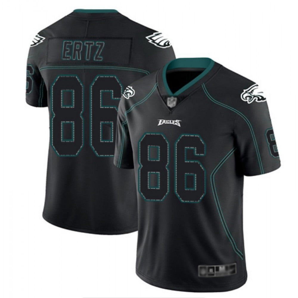 Men's Philadelphia Eagles #86 Zach Ertz Lights Out Black Color Rush Limited Stitched NFL Jersey 