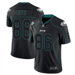 Men's Philadelphia Eagles #86 Zach Ertz Lights Out Black Color Rush Limited Stitched NFL Jersey 