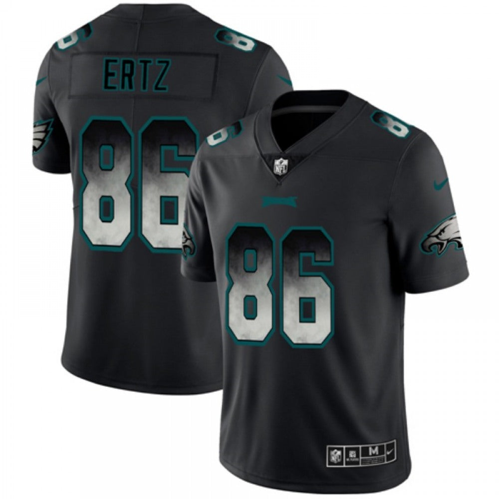 Men's Philadelphia Eagles #86 Zach Ertz Black 2019 Smoke Fashion Limited Stitched NFL Jersey 