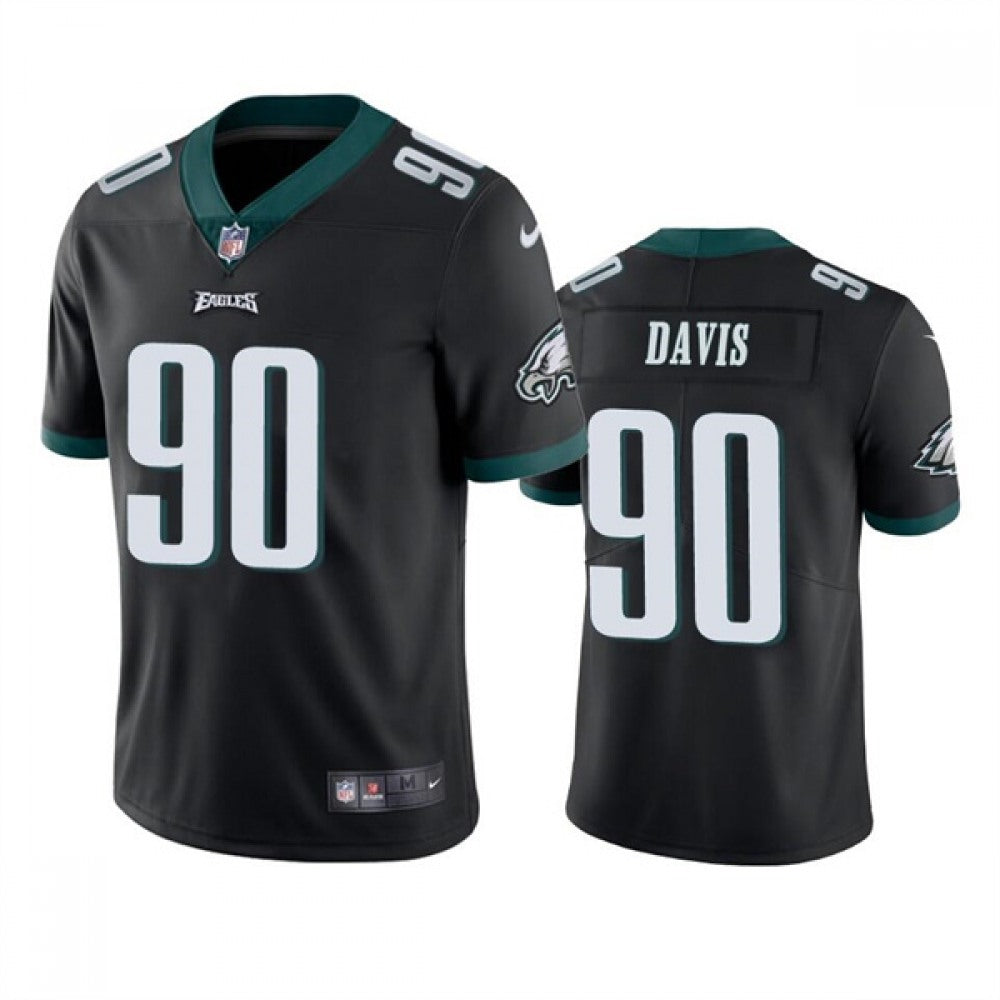 Men's Philadelphia Eagles #90 Jordan Davis Black Vapor Untouchable Limited Stitched Jersey 