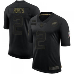 Men's Philadelphia Eagles #2 Jalen Hurts Black Salute To Service Limited Stitched Jersey 